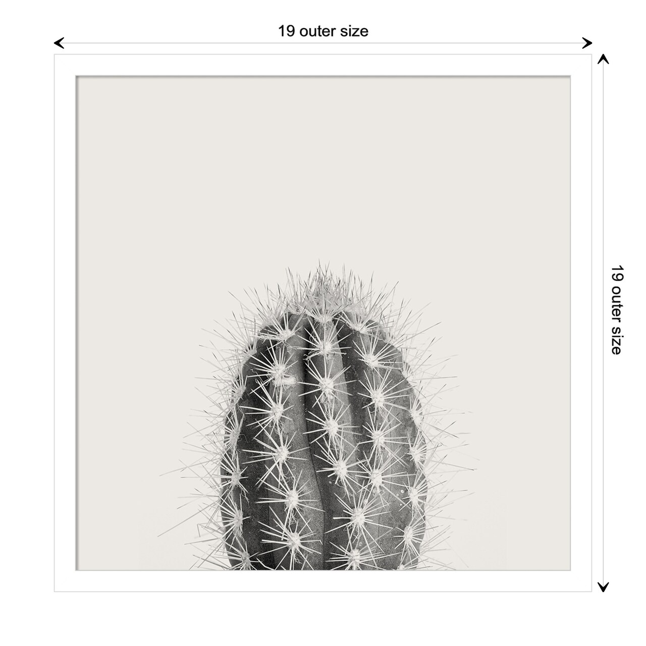Haze Cactus Succulent Tall by The Creative Bunch Studio Wood Framed Wall Art Print